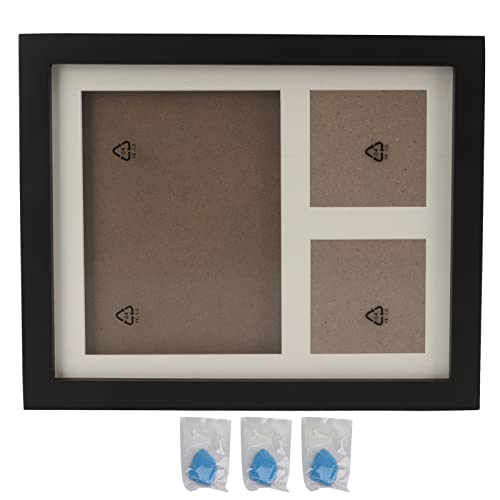 OFFAXE Bilderrahmen, Kiefernholz Fotorahmen mit Fixierung Vom Typ Schnalle und Einfacher Betrieb, Stylish Picture Frame für Hause (Schwarzer Rahmen) von OFFAXE