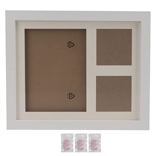 OFFAXE Bilderrahmen, Kiefernholz Fotorahmen mit Schnalle Festgelegt und Einfacher Betrieb, Stylish Herstellung von Souvenirs Picture Frame für Hause (Weißer Rahmen) von OFFAXE