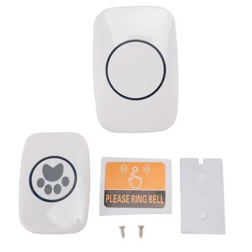 OFFAXE Trainingsglocken für Haustiere, Hund Türklingel Hundeglocken Smart Dog Door Bell, Portable Intelligent Sensing Wireless Dog Doorbell Transmitter und Receiver, für Hundetraining (EU Plug) von OFFAXE