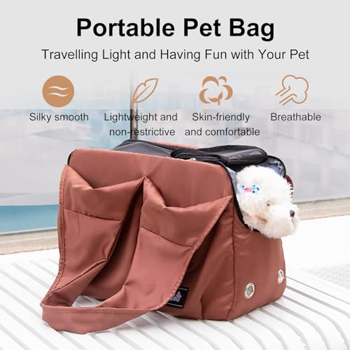 Pet Carrier, Cat Carrier, Comfort Portable Foldable Pet Bag, Breathable Water Proof Cat Travel Carrier with Mat for Small Cats, Dogs (Navy) von OFFAXE