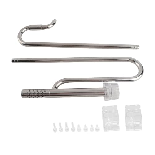 Zuflussabflussrohr -Set, 304 Edelstahl -Aquarium -Lilienrohr mit Gesichtskimmer, CO2 -Diffusor, Wassersaugrohr für Fischtank 12mm Entlea -Filmeinlass (12mm Outlet with 12mm Deoiling Film Inlet) von OFFAXE