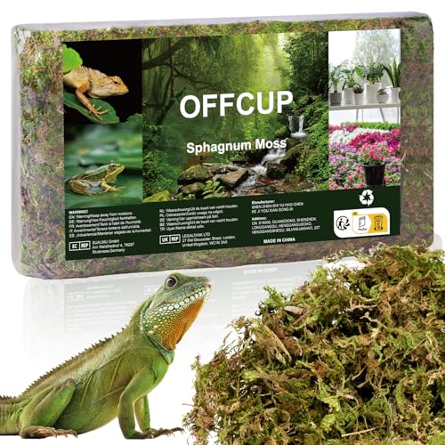 OFFCUP 150g Prämie Sphagnum Moos für Terrarium Natürlich Terrarienmoos Ziegel für Reptilien Torfmoos für Orchideen fleischfressende Pflanzen Sukkulenten Gartenblumen OFFCUP 150g Prämie Sphagnum Moos für Terrarium Natürlich Terrarienmoos Ziegel für Reptilien Torfmoos für Orchideen fleischfressende Pflanzen Sukkulenten Gartenblumen von OFFCUP