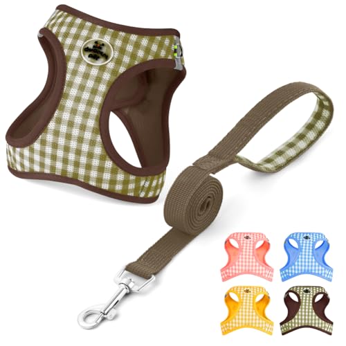 OFFCUP Hundegeschirr Leine Set für Hunde & Katzen Atmungsaktive Step-In Geschirr aus Mesh mit gepolsterter Weste Anti Zug Reflektierend Verstellbar Weich Welpengeschirr Katzengeschirr, Braun, XS OFFCUP Hundegeschirr Leine Set für Hunde & Katzen Atmungsaktive Step-In Geschirr aus Mesh mit gepolsterter Weste Anti Zug Reflektierend Verstellbar Weich Welpengeschirr Katzengeschirr, Braun, XS von OFFCUP