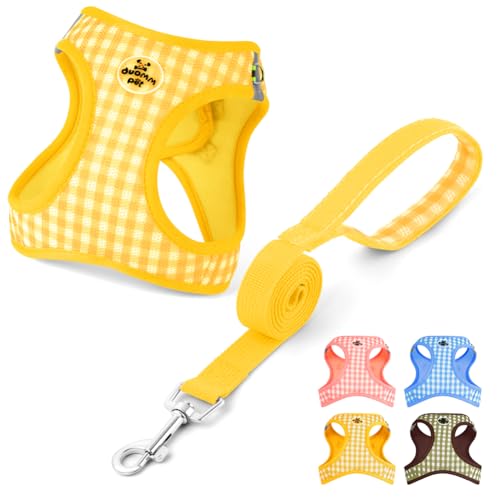 OFFCUP Hundegeschirr Leine Set für Hunde & Katzen Atmungsaktive Step-In Geschirr aus Mesh mit gepolsterter Weste Anti Zug Reflektierend Verstellbar Weich Welpengeschirr Katzengeschirr, Gelb, M OFFCUP Hundegeschirr Leine Set für Hunde & Katzen Atmungsaktive Step-In Geschirr aus Mesh mit gepolsterter Weste Anti Zug Reflektierend Verstellbar Weich Welpengeschirr Katzengeschirr, Gelb, M von OFFCUP
