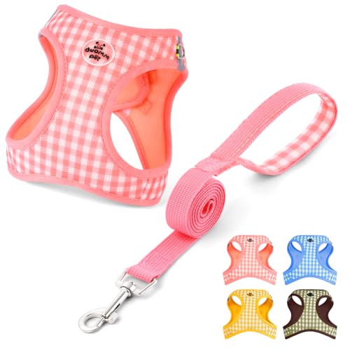 OFFCUP Hundegeschirr Leine Set für Hunde & Katzen Atmungsaktive Step-In Geschirr aus Mesh mit gepolsterter Weste Anti Zug Reflektierend Verstellbar Weich Welpengeschirr Katzengeschirr, Rosa, L OFFCUP Hundegeschirr Leine Set für Hunde & Katzen Atmungsaktive Step-In Geschirr aus Mesh mit gepolsterter Weste Anti Zug Reflektierend Verstellbar Weich Welpengeschirr Katzengeschirr, Rosa, L von OFFCUP
