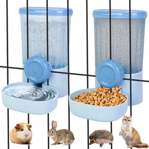Futterspender für Kaninchen, Meerschweinchen, Wasserflasche, zum Aufhängen, automatischer Futterspender für Frettchen, Meerschweinchen, Kaninchen, Katzen, Kaninchen, Käfigzubehör von OFFKITSLY