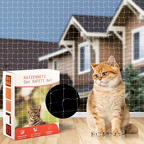 OFFOF Katzennetz für Balkon, 8 x 3m Balkonnetz für Katzen,Katzenschutznetz Robustes Schutznetz mit 20M Befestigungsseil und Zubehör, Katzen Schutznetz für Fenster Terrasse Beiß und Reißfest OFFOF Katzennetz für Balkon, 8 x 3m Balkonnetz für Katzen,Katzenschutznetz Robustes Schutznetz mit 20M Befestigungsseil und Zubehör, Katzen Schutznetz für Fenster Terrasse Beiß und Reißfest von OFFOF