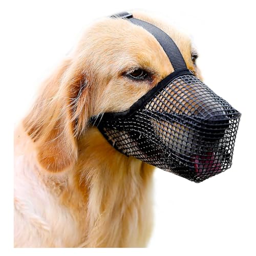 OFFOF Maulkorb für Große Hunde - Atmungsaktive Haustier Maske für Hundetraining – Bequem & Sicher für Kleine, Mittlere & Große Hunde (L) von OFFOF