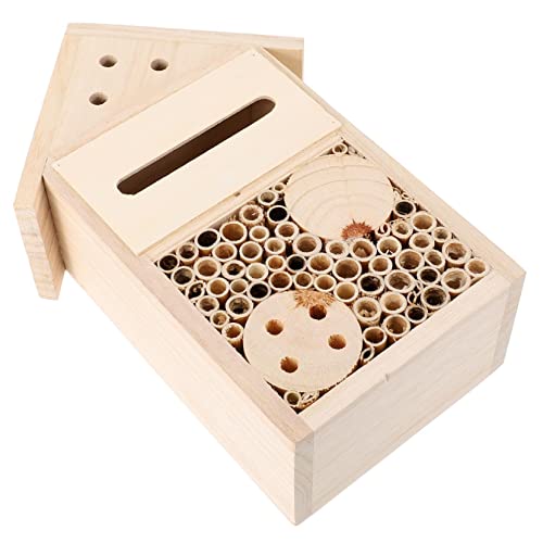 OFFSCH 1 Stück Insektenhaus aus Holz Bienenstock hängendes Marienkäfer für kinderspielzeug Kid Toys Bienenzimmer aus Holz im Freien hölzern von OFFSCH