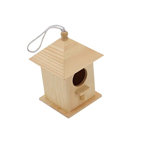 Hängen Vogelhaus Aus Holz Vogelfutterstation Für Draußen Gartendekoration Mit Fütterung Für Kleine Und Mittelgroße Vögel von OFFSCH