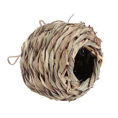 OFFSCH Einzigartiger Vogelnistkasten Vogelnest-Ornament bemalbares Vogelhaus zum Aufhängen im Freien aus Stroh gewebtes Vogelnest Vogelbrutnest Garten Wald Balkon OFFSCH Einzigartiger Vogelnistkasten Vogelnest-Ornament bemalbares Vogelhaus zum Aufhängen im Freien aus Stroh gewebtes Vogelnest Vogelbrutnest Garten Wald Balkon von OFFSCH