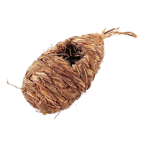 OFFSCH 1stück Handgefertigtes Vogelhaus Aus Hibiskusgras Kreatives Vogelkäfig Ornament Für Garten Und Vogelzucht Gemütliches Nest Für Haustiere Für Dekorative Gartengestaltung von OFFSCH
