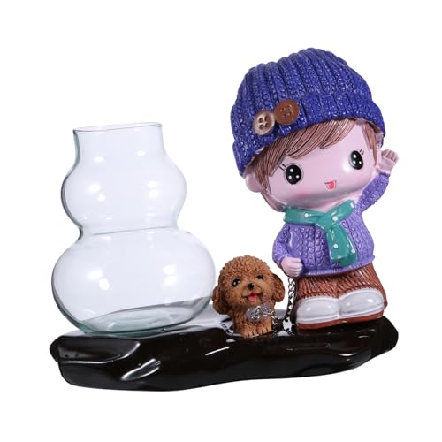 OFFSCH Anordnung Schmuck Cartoon Puppe Stil Harz Vase Für Home-Office Freunde von OFFSCH
