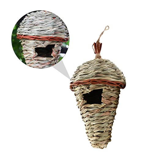 OFFSCH Hängendes Vogelnest Aus Schilfgras Kreative Gartendekoration Sicherer Unterschlupf Für Vögel Mit Seil Zum Aufhängen OFFSCH Hängendes Vogelnest Aus Schilfgras Kreative Gartendekoration Sicherer Unterschlupf Für Vögel Mit Seil Zum Aufhängen von OFFSCH