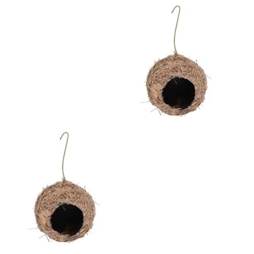 OFFSCH 2 STK Vogelnest Aus Stroh Gewebtes Vogelhaus Papageienspielzeug Outdoor- Draußen Vogel Vogelnisthaus Mikro-landschaftsschmuck Dekoratives Haustiernest Strohvogel Gras OFFSCH 2 STK Vogelnest Aus Stroh Gewebtes Vogelhaus Papageienspielzeug Outdoor- Draußen Vogel Vogelnisthaus Mikro-landschaftsschmuck Dekoratives Haustiernest Strohvogel Gras von OFFSCH