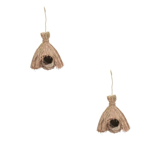 OFFSCH 2 STK Vogelnest Vogelhaus Vogelkäfig Im Freien Hängendes Kolibri- Vogelversteck Unterschlupf Handgewebter Vogelkäfig Vogelnisthäuser Vogelbrutnest Strohvogel Yellow Hanfseil OFFSCH 2 STK Vogelnest Vogelhaus Vogelkäfig Im Freien Hängendes Kolibri- Vogelversteck Unterschlupf Handgewebter Vogelkäfig Vogelnisthäuser Vogelbrutnest Strohvogel Yellow Hanfseil von OFFSCH