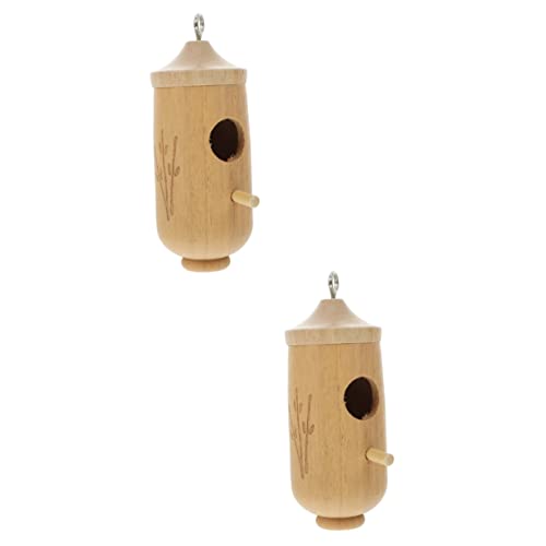 OFFSCH 2 Stücke Hängenden Garten Kolibri Nest Vogel Für Außerhalb Holz Nisten Für Kolibri Häuser Für Außerhalb von OFFSCH