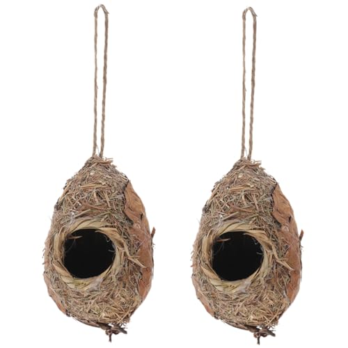 OFFSCH 2Pcs Vogel Nest Simulation Getrocknete Gras Woven Vogel Hause Im Freien Hängen Vogel OFFSCH 2Pcs Vogel Nest Simulation Getrocknete Gras Woven Vogel Hause Im Freien Hängen Vogel von OFFSCH