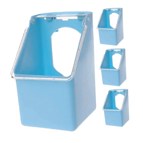 OFFSCH 4 Stück Hängenbox -Feeder Essen Wachtelfutterautomaten kein Abfall Spender Fütterung Feeder mit Käfig groß Wachtel-Feeder Hängendes Vogelfuttertablett für den Garten pp Blau OFFSCH 4 Stück Hängenbox -Feeder Essen Wachtelfutterautomaten kein Abfall Spender Fütterung Feeder mit Käfig groß Wachtel-Feeder Hängendes Vogelfuttertablett für den Garten pp Blau von OFFSCH