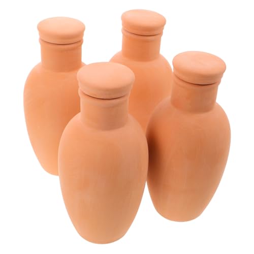 OFFSCH 4 Stück Teiliges Terrakotta Bewässerungssystem für Topfpflanzen Selbstbewässernde Spikes mit Tropfbewässerung Geeignet für Innen und Außenbereich Wassersparend Dekorativ und von OFFSCH