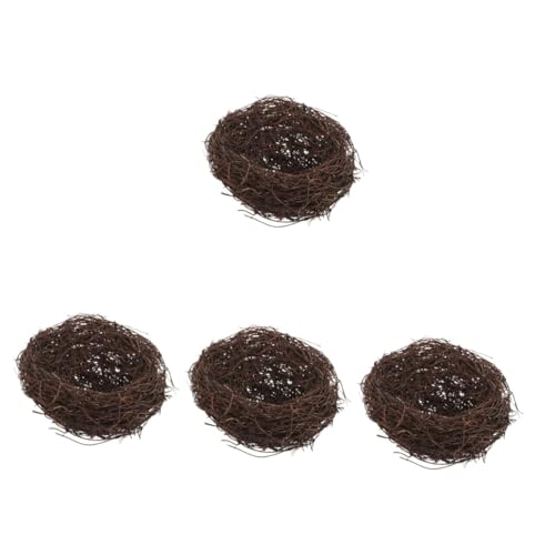 OFFSCH 4 Stücke Rustikalen Vogelkäfig Garten Nest Ornament Vogel Nest Box Spielzeug Für Ostern Decor von OFFSCH