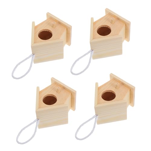 OFFSCH 4 Stück Hängende Vogelnistkästen Aus Unbehandeltem Holz Zum DIY Vogelhaus Bauen Für Draußen OFFSCH 4 Stück Hängende Vogelnistkästen Aus Unbehandeltem Holz Zum DIY Vogelhaus Bauen Für Draußen von OFFSCH
