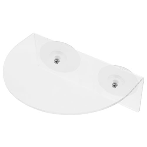 OFFSCH Acryl Pflanzenhalter für Aquarium mit Starkem Saugnapf Transparentes Fischbecken Regal zur Sicheren Pflanzenbefestigung Langlebiger Halter für Deko und Ablagefläche von OFFSCH