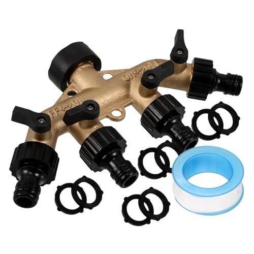 OFFSCH Garten Schlauch Verteiler 4 Wege Wasseranschluss Aus Robuster Schlauchadapter Für Gartenbewässerung Kompatibel Mit Wasserhähnen Ideal Für Gleichzeitige Nutzung OFFSCH Garten Schlauch Verteiler 4 Wege Wasseranschluss Aus Robuster Schlauchadapter Für Gartenbewässerung Kompatibel Mit Wasserhähnen Ideal Für Gleichzeitige Nutzung von OFFSCH
