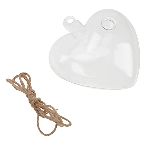OFFSCH Liebe Vase Terrarien Brunnen gefälschte Reben saftig hängend wohnzimmerdeko Heart vase Herzförmige Vase badezimmerdeko vases hochzeitsdeko Pflanzvase aus Glas Hausvase Hanfseil von OFFSCH