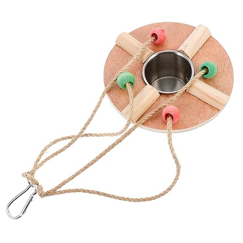 OFFSCH Papageien-futternapf Hängende Vogelschaukel Futterbehälter Hängender Futternapf Spielzeug Für Vögel Standplattform Für Papageien Langlebig Und Robust von OFFSCH