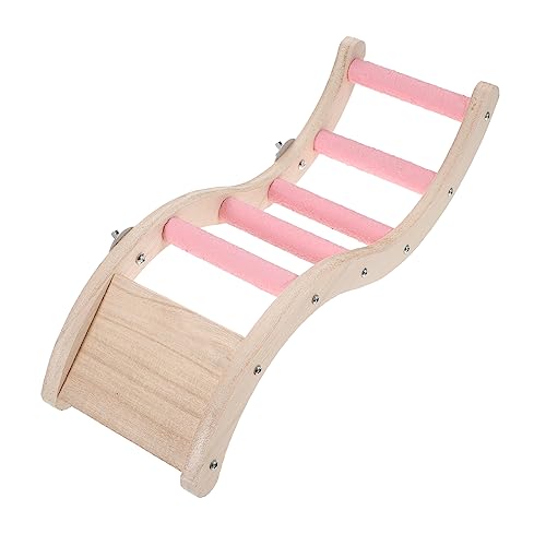 OFFSCH Kletterleiter-Spielzeug für Vögel stabile Holzleiter für Käfigvögel helles Design Papageienkäfig-Zubehör Übungsspielzeug für Haustiervögel von OFFSCH
