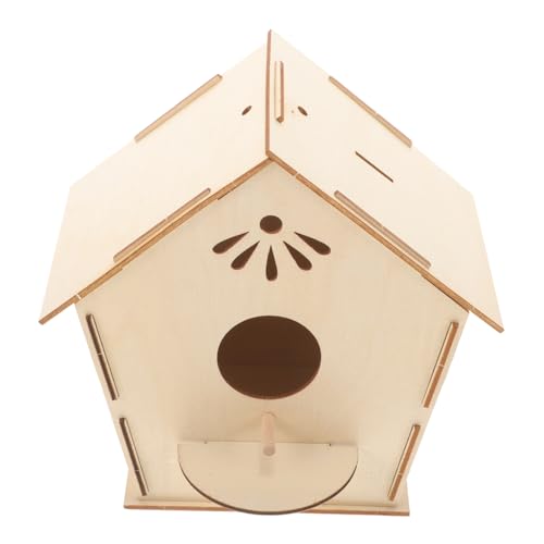 OFFSCH Vogelhaus Bastelset Für Mädchen Unbemaltes Vogelhaus Bemalen Und Dekorieren Holzspielzeug Für Gartendekoration Halbkreis Design von OFFSCH