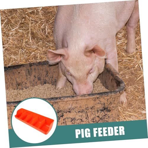 OFFSCH Wandhängender Futtertrog für Schweine mit Fächern Rostfrei Leicht zu Reinigen Vielseitig für Trockenes und Feuchtes Futter Geeignet für Mehrere Ferkel Gleichzeitig von OFFSCH