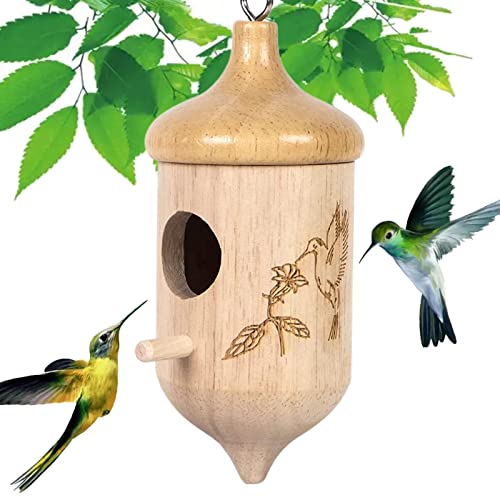 Kolibri – MaisoColibri aus Holz, Schaukel für Kolibri zum Aufhängen im Freien, Hütte für Haustiere für Wren Swallow Sparrow Cipliko von OFFSUM