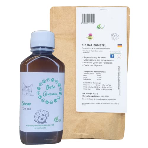 ImmuBox OGF® für Hund und Katze 400g Mariendistel + 200 ml Beta-Glucan Sirup (ImmuBox M) von OGF