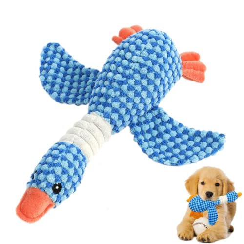 OGLYMRA Hundespielzeug, unzerstörbares Hundespiel, quietschend, Plüsch, Kauspielzeug und interaktiv für Entenwelpen, für Aggressive Kauer Kleiner, mittlerer und großer Rassen (C) von OGLYMRA
