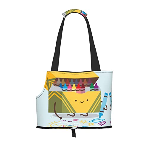 Cute Crayons Box Faltbare Hundetragetasche Geldbörse Tragetasche Geeignet für Welpen, kleine Hunde und Katzen für Outdoor Reisen Cute Crayons Box Faltbare Hundetragetasche Geldbörse Tragetasche Geeignet für Welpen, kleine Hunde und Katzen für Outdoor Reisen von OGNOT