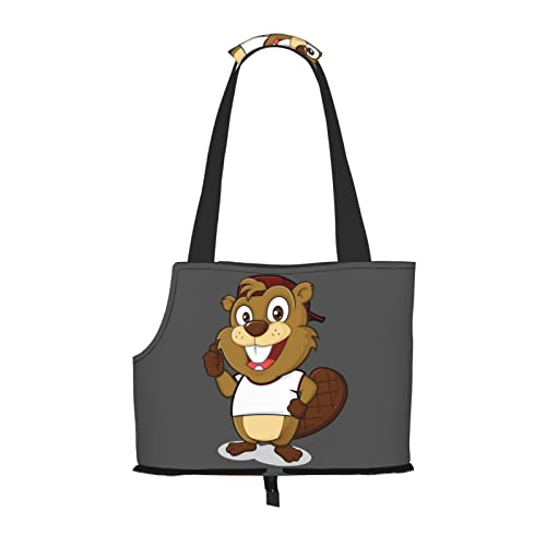 Naughty Beaver Tragetasche für kleine Hunde und Katzen, weich, für U-Bahn/Shopping/Wandern/Reisen von OGNOT