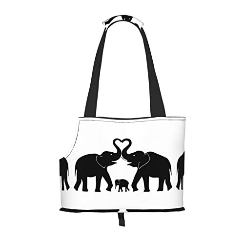 Old Elephant and Young Elephant Portable Small Dog/Cat Soft Side Pet Tote Bag for U-Bahn/Shopping/Hiking/Traveling von OGNOT