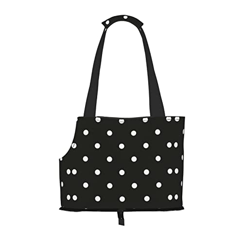 Schwarz und Weiß Polka Dot Faltbare Hundetasche Tragetasche Geldbörse Tragetasche Geldbörse Geldbörse Geeignet für Welpen, kleine Hunde und Katzen für Outdoor Reisen Schwarz und Weiß Polka Dot Faltbare Hundetasche Tragetasche Geldbörse Tragetasche Geldbörse Geldbörse Geeignet für Welpen, kleine Hunde und Katzen für Outdoor Reisen von OGNOT