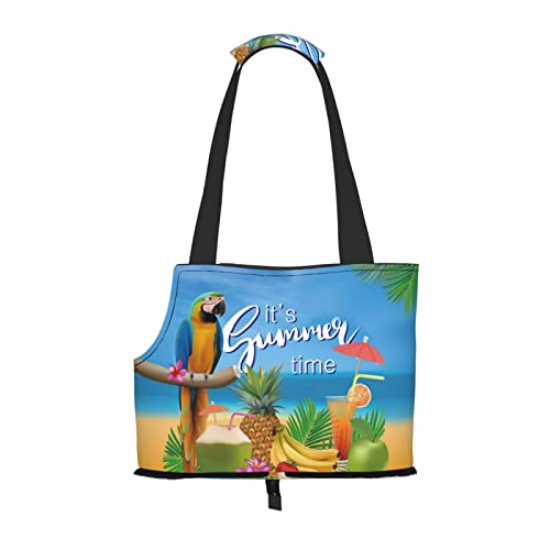 Sommer Papagei Ananas Vogel Faltbare Hundetasche Tragetasche Geldbörse Tragetasche Geeignet für Welpen, kleine Hunde und Katzen für Outdoor Reisen Sommer Papagei Ananas Vogel Faltbare Hundetasche Tragetasche Geldbörse Tragetasche Geeignet für Welpen, kleine Hunde und Katzen für Outdoor Reisen von OGNOT