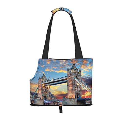 Tower Bridge in London Faltbare Hundetragetasche, Tragetasche, geeignet für Welpen, kleine Hunde und Katzen für Outdoor-Reisen Tower Bridge in London Faltbare Hundetragetasche, Tragetasche, geeignet für Welpen, kleine Hunde und Katzen für Outdoor-Reisen von OGNOT