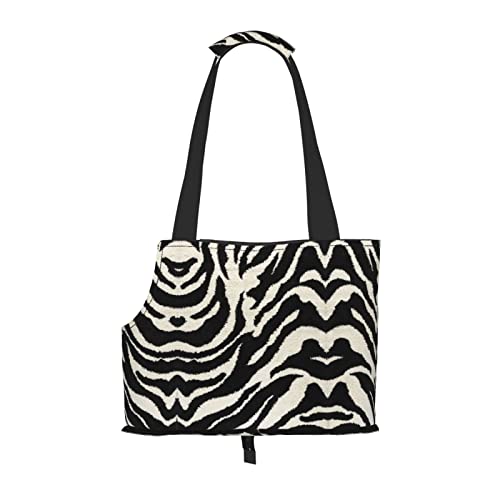Zebra Tier Faltbare Hundetragetasche Geldbörse Tasche Geeignet für Welpen, kleine Hunde und Katzen für Outdoor Reisen von OGNOT