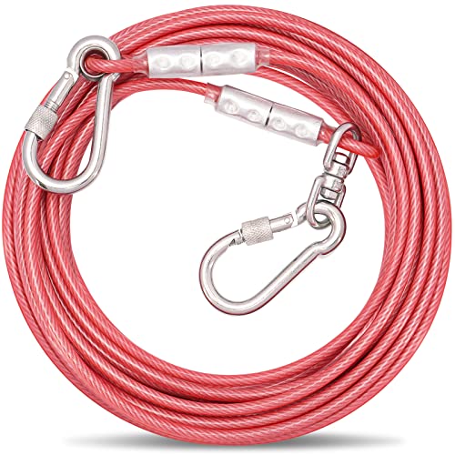 Tie-Out Leinen für Hunde,3/6/9/15m Hundeleine für den Hof,Hofleine Leinen für Hunde(Rosa,9M Tie-Out Leinen für Hunde,3/6/9/15m Hundeleine für den Hof,Hofleine Leinen für Hunde(Rosa,9M von OH-JEWPHX