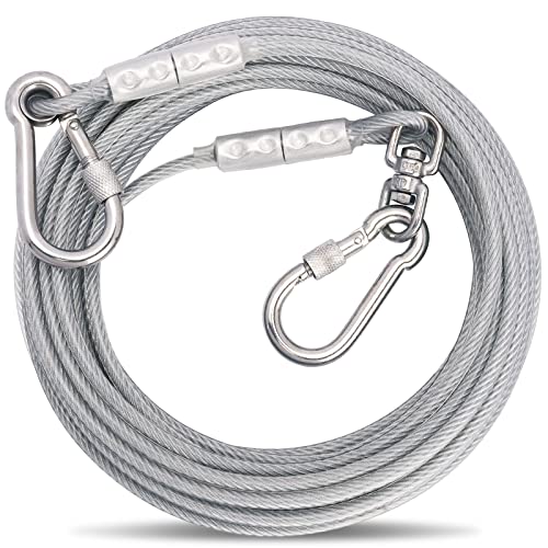 Tie-Out Leinen für Hunde,3/6/9/15m Hundeleine für den Hof,Hofleine Leinen für Hunde(Silbrig,3M Tie-Out Leinen für Hunde,3/6/9/15m Hundeleine für den Hof,Hofleine Leinen für Hunde(Silbrig,3M von OH-JEWPHX