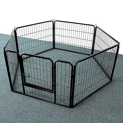 OHMG 8PIC Sicherheitsbarriere für Hunde, faltbar, Sicherheitsbarriere für Kinder, Treppen, Kindersicherung, für Babys, Kinder und Hunde, drinnen und draußen, Schlafzimmer, Wohnzimmer von OHMG