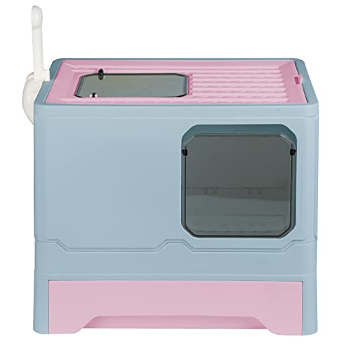 OHMG Katzenklo,Vollständig Geschlossene Katzentoilette mit Deckel Schubladentyp Desodorierende Cat Litter Box Gross Faltbare Katzen klo mit Haustier-Kunststoffschaufel,für Katzen bis 15 kg OHMG Katzenklo,Vollständig Geschlossene Katzentoilette mit Deckel Schubladentyp Desodorierende Cat Litter Box Gross Faltbare Katzen klo mit Haustier-Kunststoffschaufel,für Katzen bis 15 kg von OHMG