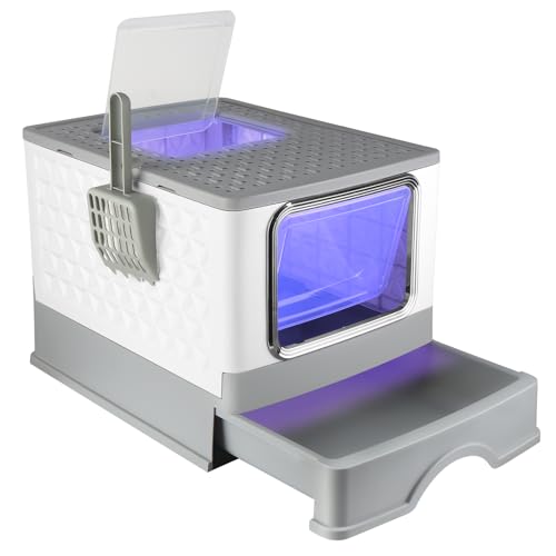 OHMG Selbstreinigende Katzentoilette, selbstreinigende Katzentoilette, Geruchsbeseitigung, automatische Katzentoilette mit abnehmbarem Sandcontroller, geruchshemmendes Bett OHMG Selbstreinigende Katzentoilette, selbstreinigende Katzentoilette, Geruchsbeseitigung, automatische Katzentoilette mit abnehmbarem Sandcontroller, geruchshemmendes Bett von OHMG