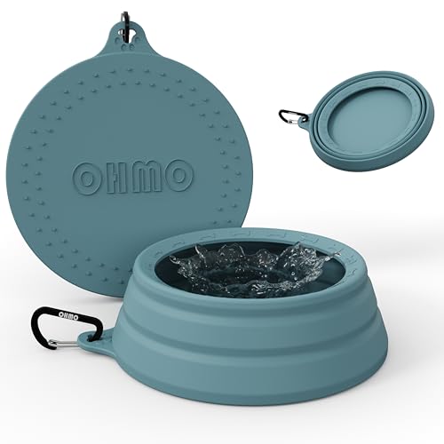 OHMO Auslaufsicherer, faltbarer Wassernapf für Hunde, groß, 1000 ml, für Autos, kein Spritzen, tragbare Näpfe für Hundereisen, Haustierzubehör für Autoreisen, Reisezubehör für Katzen OHMO Auslaufsicherer, faltbarer Wassernapf für Hunde, groß, 1000 ml, für Autos, kein Spritzen, tragbare Näpfe für Hundereisen, Haustierzubehör für Autoreisen, Reisezubehör für Katzen von OHMO