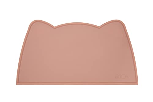 OHMO Napfunterlage für Kleine Hunde und Katze, Unterlage für Katzennapf, rutschfeste Futterunterlage aus Silikon, Wasserdicht, Tee Rosa 52x30cm von OHMO